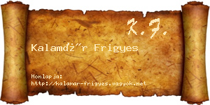 Kalamár Frigyes névjegykártya